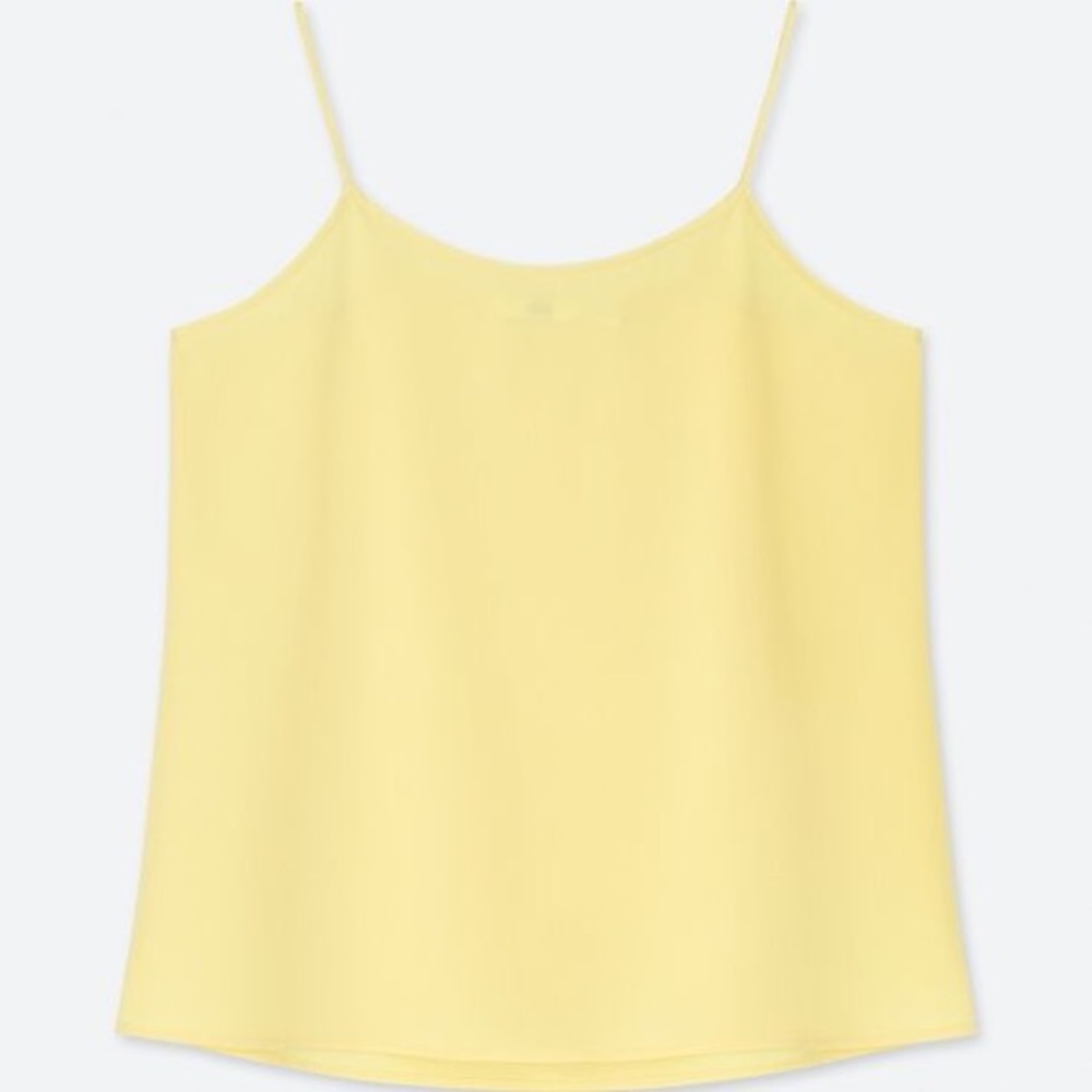 UNIQLO pastel yellow crepe camisole